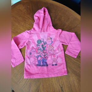 Super Mario Girl's Hoodie - Size: XS 4/5     (1196)